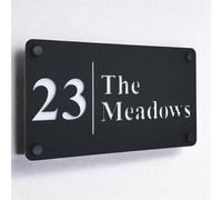 The House Sign Company - York House Name Plaques for Outside - Personalised Weatherproof Door Sign House Number for Home