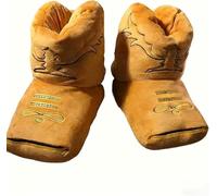 The House Slipper Boots Cowboy Boots - Cowboy Boot Slippers for Adults, Plush Western Style Slippers, Cozy Home Indoor Fuzzy Boots, Western Gifts (Brown Eagle* Fits Men's Sizes 7-13)