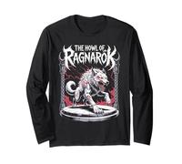 The Howl of Ragnarok Wolf Viking Norse Warrior Myth Saga Long Sleeve T-Shirt