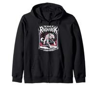 The Howl of Ragnarok Wolf Viking Norse Warrior Myth Saga Zip Hoodie
