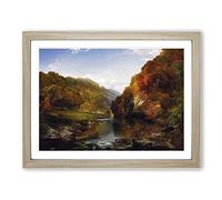 The Hudson River Vol.2 By Thomas Cole Classic Painting Framed Print | A4 Oak Framed Wall Art | Ready to Hang | Classic Landscape Picture | Living Room Bedroom Lounge Office