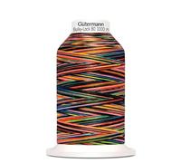 The hüpfende Komma Gütermann Bulky-Lock Multicolour Bulky Yarn No. 80 Neon Orange/Colourful 1000 m