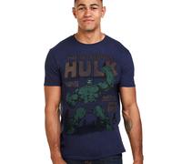 Marvel Men's Hulk Rage T Shirt, Blue (Navy Navy), XL UK