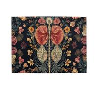 The Human Kidney, The Spine, The Flower Wooden Puzzle 500 Piece Jigsaw Puzzle for Adults Challenging Puzzle for Game Size 15"x20.4"