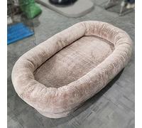 The Human Size Dog Bed Is Warm and Comfortable, Relieves Stress and Anxiety, Non-slip and Easy To Clean, and Is Suitable for All Seasons (khaki 5XL)