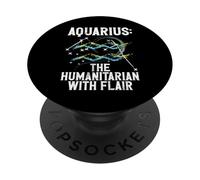 The Humanitarian with flair Aquarius PopSockets Adhesive PopGrip