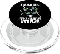 The Humanitarian with flair Aquarius PopSockets PopGrip for MagSafe