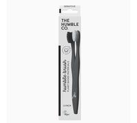 THE HUMBLE CO. - Adult Black Toothbrush - Sensitive Bristles - Developed by Dentists - Plant-Based Materials - 100% Recyclable for Eco-Friendly Oral Care - 1 Pack with 2 Toothbrushes
