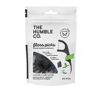 THE HUMBLE CO. - Dental Floss Picks - 2 in 1 Charcoal Infused with Mint Flavour - Developed by Dentists - Designed in Sweden - Teeth Cleaning - Reusable - Vegan & Cruelty-Free - 50p
