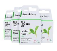 The Humble Co. Dental Floss Threaders (4pack) - Vegan, Eco Friendly, Sustainable Flossers Coated with Candelilla Wax with Natural Xylitol - 55 Yards- for Your Daily Oral Care Routine (Fresh Mint)