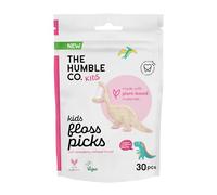 The Humble Co. Kids Floss Picks Single Thread Strawberry, Pack of 30