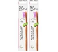 THE HUMBLE CO. - Mixed Adult Medium Toothbrush - Developed by Dentists - Designed in Sweden - Plant-Based Materials - 100% Biodegradable Bamboo Handle for Eco-Friendly Oral Care - 1p (Pack of 2)
