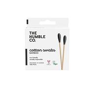 The Humble Co. Natural Cotton Swabs | Black | Biodegradable, Eco-Friendly, Vegan | Perfect for Ears, Makeup, Pet care and Cleaning (1 x 100)