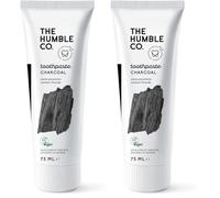 The Humble Co. Natural Fluoride Toothpaste (1 x75ml) | Charcoal | Eco-Friendly, Vegan for Your Everyday Oral Care - Dentist Approved - Prevents Bad Breath, Caries, Plaque (Pack of 2)