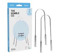 The Humble Co. Tongue Scraper - 100% Stainless Steel Tongue Cleaner, For Superior Oral Care, Dental Hygiene and Tongue Cleaning, Helps Eliminate Bad Breath, BPA Free (2pk)