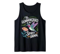 The Hummingbird Is My Spirit Animal Floral Hummingbird Tank Top