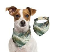 The Humpback Whale in The Waves Dog Bandana, Adjustable for Boys and Girls,Suitable for Cats and Dogs Pet Accessories