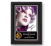 The Hunger Games : Effy/Elizabeth Banks Signed Autograph Print Poster Black Framed Mounted Wall Art (10x12) Actor Artwork for Home & Office Decor Gift