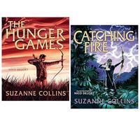The Hunger Games (Illustrated Edition) by Suzanne Collins 2 Books Collection Set (The Hunger Games & The Hunger Games: Catching Fire)