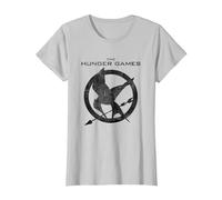 The Hunger Games Mockingjay Pin T-Shirt, Women, Silver Grey, 3X-Large