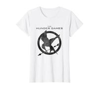 The Hunger Games Mockingjay Pin T-Shirt, Women, White, X-Large