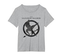 The Hunger Games Mockingjay Pin T-Shirt, Women's Plus, Heather Grey, 3X