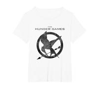 The Hunger Games Mockingjay Pin T-Shirt, Women's Plus, White, 3X