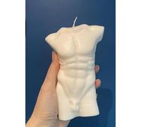 The hunk Large & Small Muscle Man Male Body Torso Candle Set/fragranced Soy Wax Handmade Home Decor (Large - Lime Basil Mandarin)