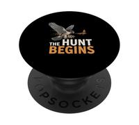 The Hunt Begins Falconer Falcon Lover And Raptor Enthusiast PopSockets Adhesive PopGrip