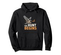 The Hunt Begins Falconer Falcon Lover And Raptor Enthusiast Pullover Hoodie