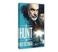 The Hunt for Red October (1990) Movie Poster Canvas Poster Wall Art Decor Print Picture Paintings for Living Room Bedroom Decoration Frame-style 24x36inch(60x90cm)
