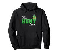 The Hunt is On Hunter in the Forest with Animals Pullover Hoodie
