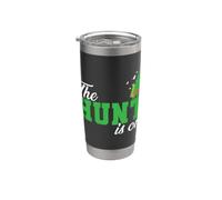 The Hunt is On Hunter in the Forest with Animals Stainless Steel Insulated Tumbler