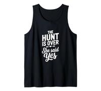 The Hunt is Over She Said Yes Engagement Celebration Tank Top