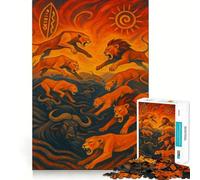 The Hunt of Shadows Jigsaw Puzzles 1000 Pieces for Adults Memory Boost Warm Time Image Assembly Fine Art Piece (38x52cm)
