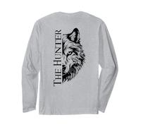 The Hunter Wolf Wild Spirit Backprint Long Sleeve T-Shirt