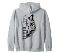 The Hunter Wolf Wild Spirit Backprint Zip Hoodie