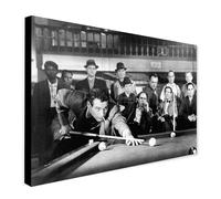 The Hustler - Paul Newman Playing Pool - Classic Movie - Wrapped Framed Canvas Wall Art (A2 [24 x 16 inch / 61 x 41 cm])