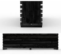 The Hutch Company Sussex Planters (3Ft Black Slatted)