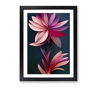 The Hypnotic Flowers Framed Print | A2 Black Framed Wall Art | Ready to Hang | Modern Floral Picture | Living Room Bedroom Lounge Office