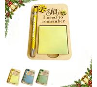 The I Need to Remember Sticky Note Holder, Funny Wooden Memo Pad Organizer, Little Reminders Sticky Note Holder, Perfect Gag Gift for Your Most Forgetful Coworker, Friends, Family and Yourself