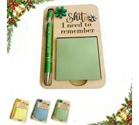The I Need to Remember Sticky Note Holder, Funny Wooden Memo Pad Organizer, Little Reminders Sticky Note Holder, Perfect Gag Gift for Your Most Forgetful Coworker, Friends, Family and Yourself