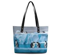 The Iceberg Tote Bag Large Soft Leather Purse with Zipper Lightweight Ladies Shoulder Handbag