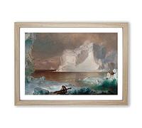 The Icebergs by Frederic Edwin Church Framed Print | A2 Oak Framed Wall Art | Ready to Hang | Modern Religious Picture | Living Room Bedroom Lounge Office