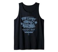 The Iconic VW Camper Van Clearwater Beach Florida Tank Top, Men, Black, Small