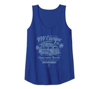 The Iconic VW Camper Van Clearwater Beach Florida Tank Top, Women, Royal Blue, X-Large