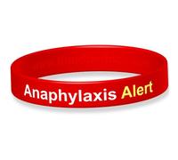 The ID Band Company Anaphylaxis Alert Silicone Wristband-16cm -Red B3414