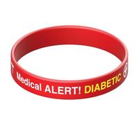 The ID Band Company Insulin Dependent Diabetic Wristband (Blue, Large 20cm/ 7.9 inches)