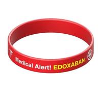 The ID Band Company Medical Alert! Taking Edoxaban Silicone Wristband