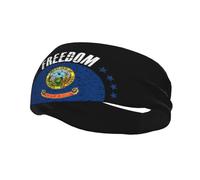 The Idaho Flag and Freedom Headbands Men Women Non Slip Wicking Sports Sweatband for Gym Basketball Yoga Hairbands